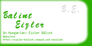 balint eizler business card