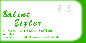 balint eizler business card